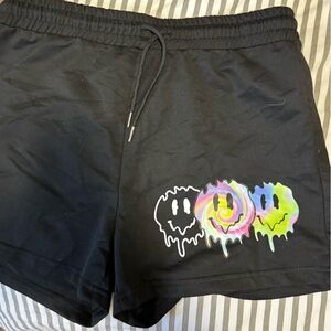 2 pairs SHEIN Shorts with Colorful Cartoon Graphics